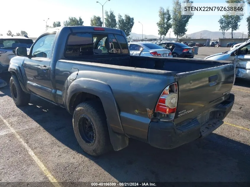 2009 Toyota Tacoma VIN: 5TENX22N79Z638846 Lot: 40156599