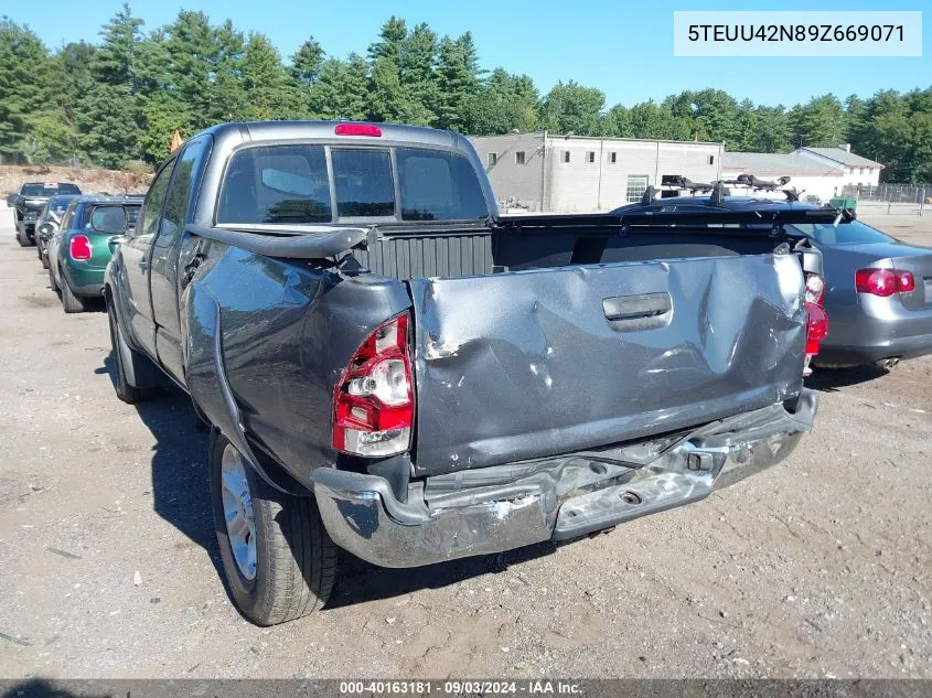 2009 Toyota Tacoma Base V6 VIN: 5TEUU42N89Z669071 Lot: 40163181