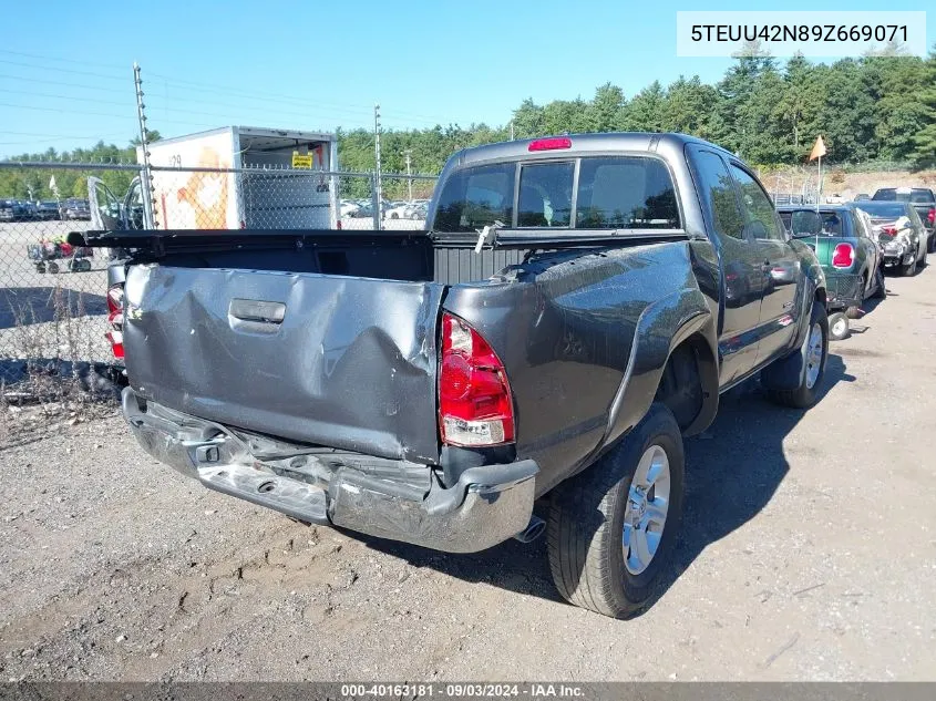 2009 Toyota Tacoma Base V6 VIN: 5TEUU42N89Z669071 Lot: 40163181