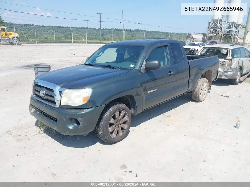 2009 Toyota Tacoma VIN: 5TETX22N49Z665946 Lot: 40212531