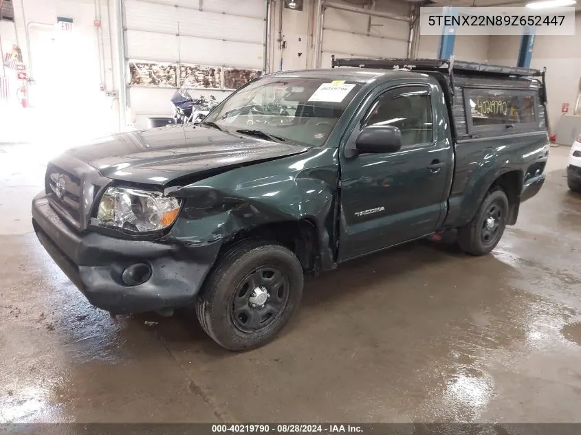 2009 Toyota Tacoma VIN: 5TENX22N89Z652447 Lot: 40219790