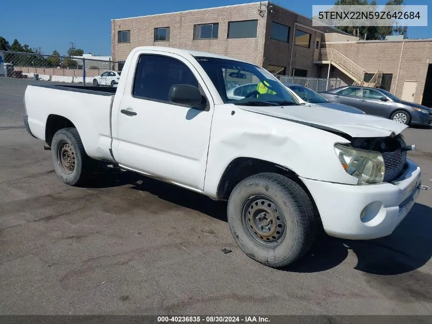 2009 Toyota Tacoma VIN: 5TENX22N59Z642684 Lot: 40236835