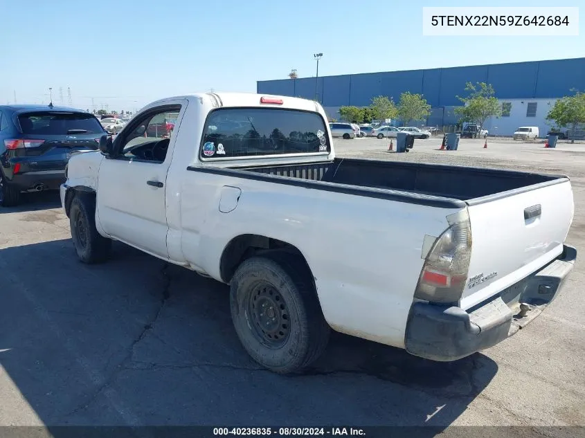 2009 Toyota Tacoma VIN: 5TENX22N59Z642684 Lot: 40236835