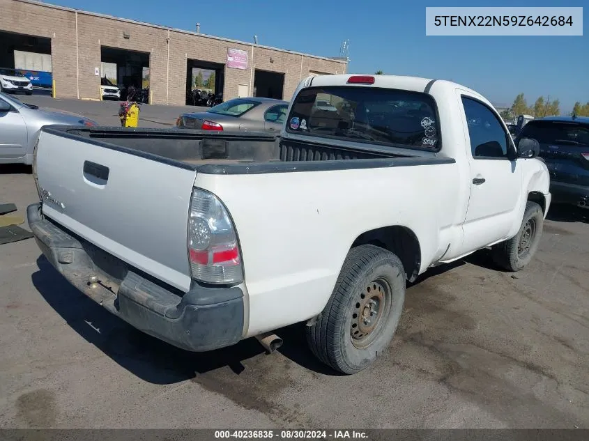 2009 Toyota Tacoma VIN: 5TENX22N59Z642684 Lot: 40236835