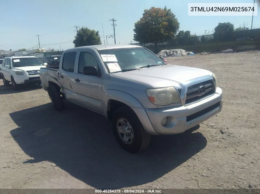 2009 Toyota Tacoma Base V6 VIN: 3TMLU42N69M025674 Lot: 40254378