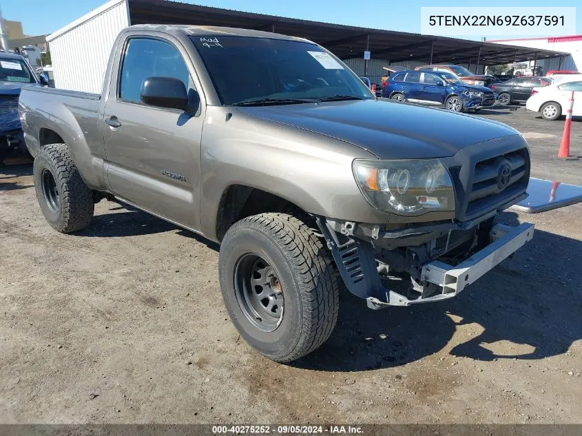 2009 Toyota Tacoma VIN: 5TENX22N69Z637591 Lot: 40275252