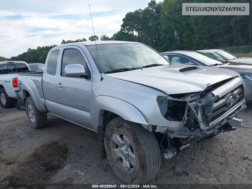 2009 Toyota Tacoma Access Cab VIN: 5TEUU42NX9Z669962 Lot: 40299047