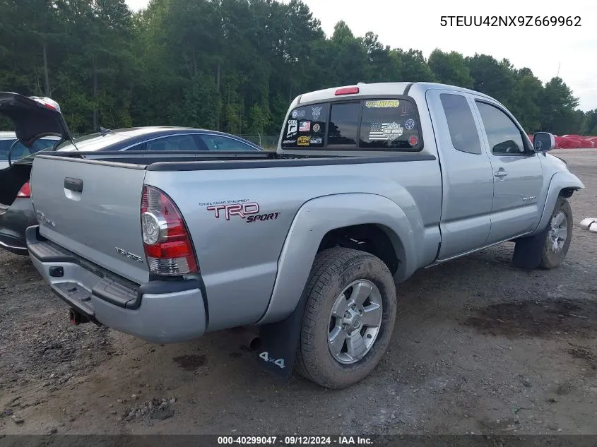 5TEUU42NX9Z669962 2009 Toyota Tacoma Access Cab