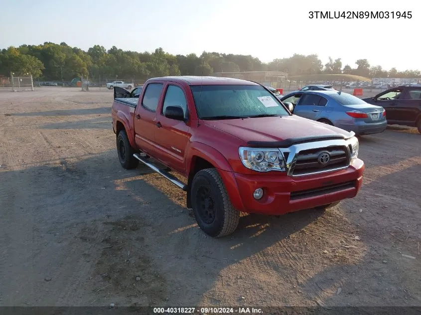 3TMLU42N89M031945 2009 Toyota Tacoma Double Cab