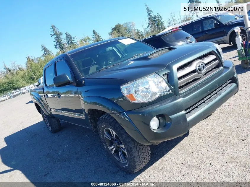 2009 Toyota Tacoma Base V6 VIN: 5TEMU52N19Z600079 Lot: 40324368