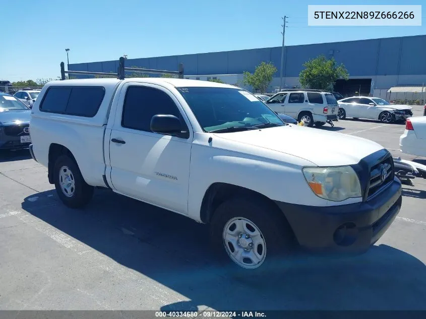 2009 Toyota Tacoma VIN: 5TENX22N89Z666266 Lot: 40334680