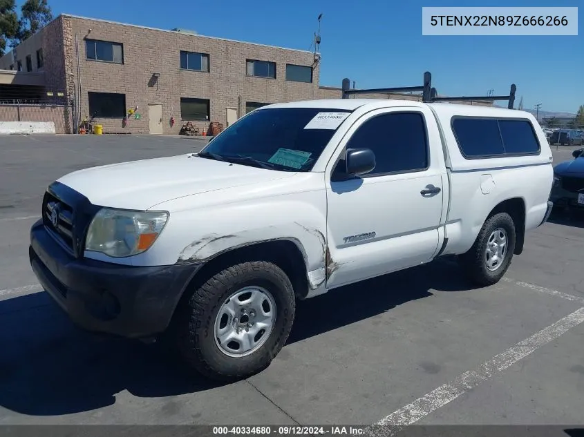 2009 Toyota Tacoma VIN: 5TENX22N89Z666266 Lot: 40334680