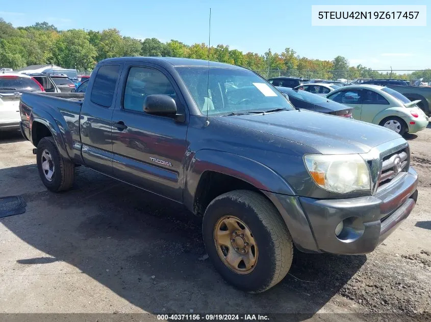 2009 Toyota Tacoma Base V6 VIN: 5TEUU42N19Z617457 Lot: 40371156