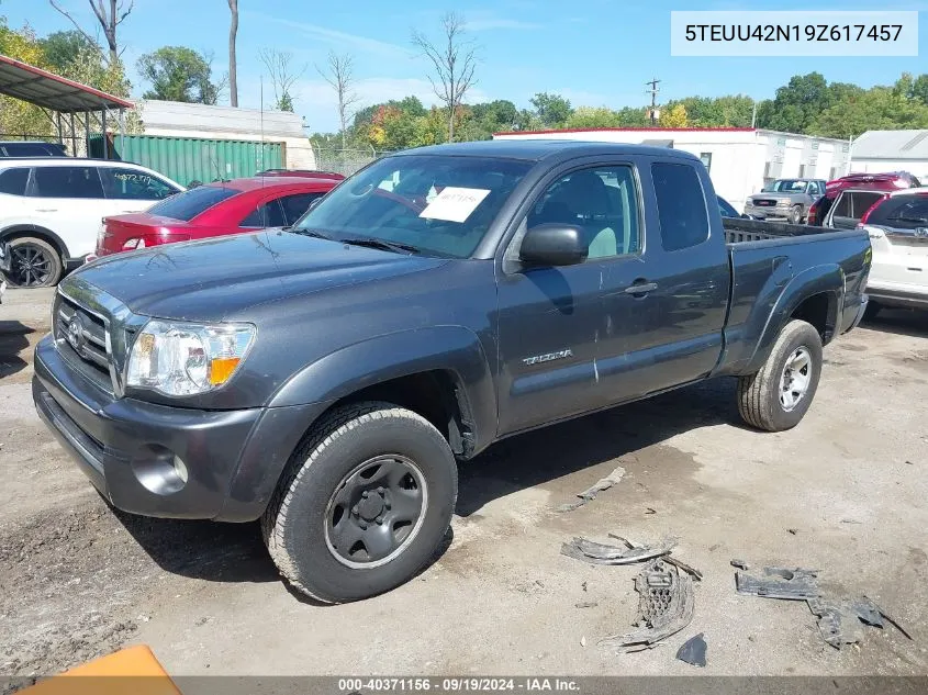 2009 Toyota Tacoma Base V6 VIN: 5TEUU42N19Z617457 Lot: 40371156