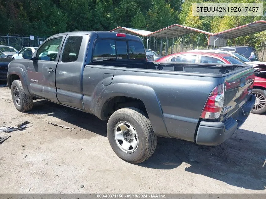 2009 Toyota Tacoma Base V6 VIN: 5TEUU42N19Z617457 Lot: 40371156