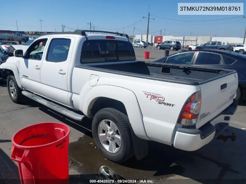 2009 Toyota Tacoma Prerunner V6 VIN: 3TMKU72N39M018761 Lot: 40428379