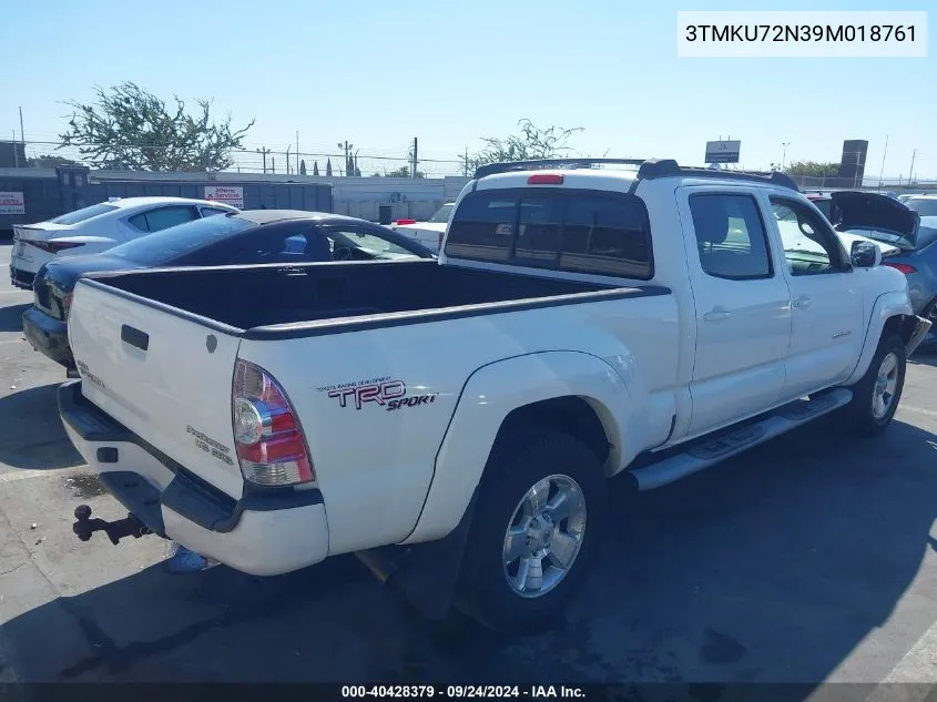 2009 Toyota Tacoma Prerunner V6 VIN: 3TMKU72N39M018761 Lot: 40428379