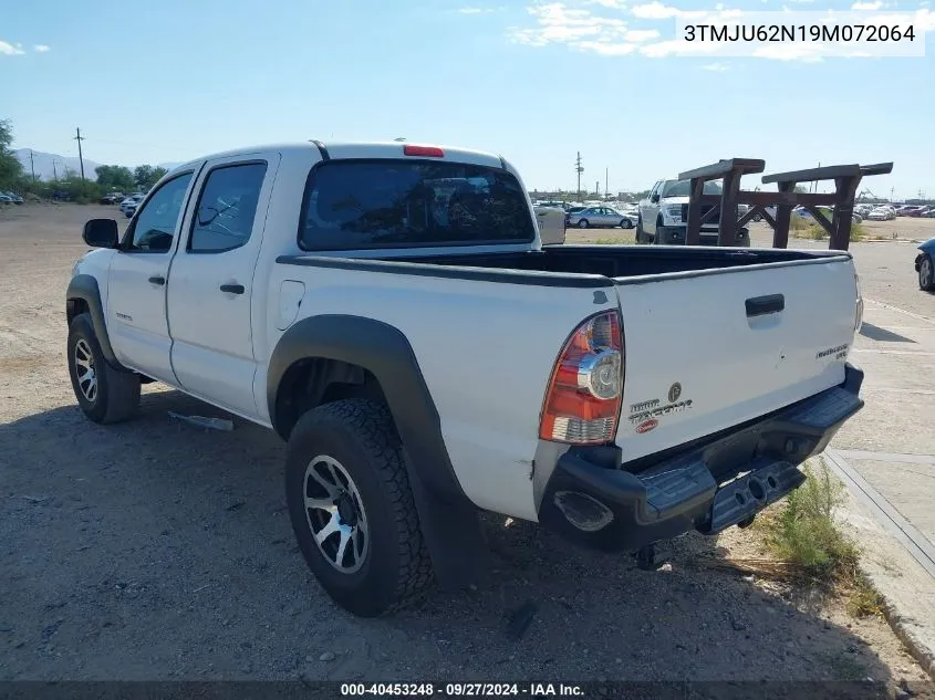 2009 Toyota Tacoma Prerunner V6 VIN: 3TMJU62N19M072064 Lot: 40453248