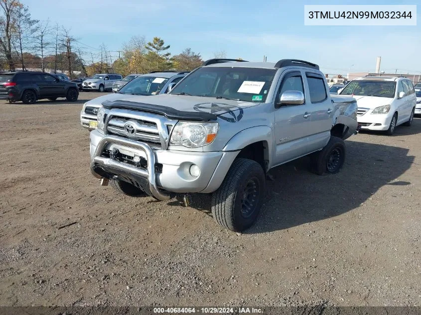 2009 Toyota Tacoma Double Cab VIN: 3TMLU42N99M032344 Lot: 40684064