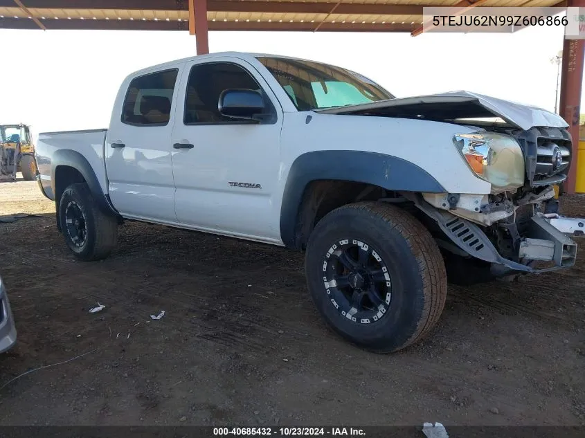 2009 Toyota Tacoma Prerunner V6 VIN: 5TEJU62N99Z606866 Lot: 40685432