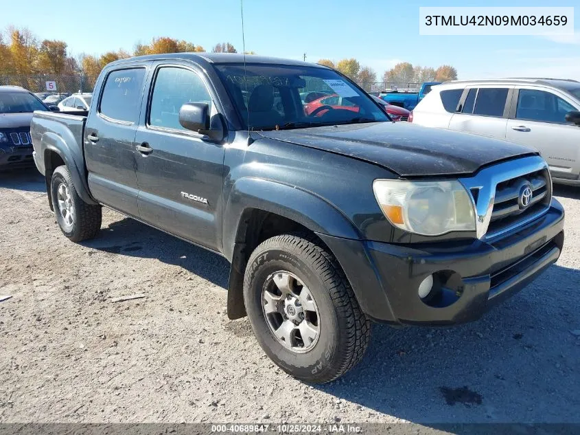 2009 Toyota Tacoma Base V6 VIN: 3TMLU42N09M034659 Lot: 40689647