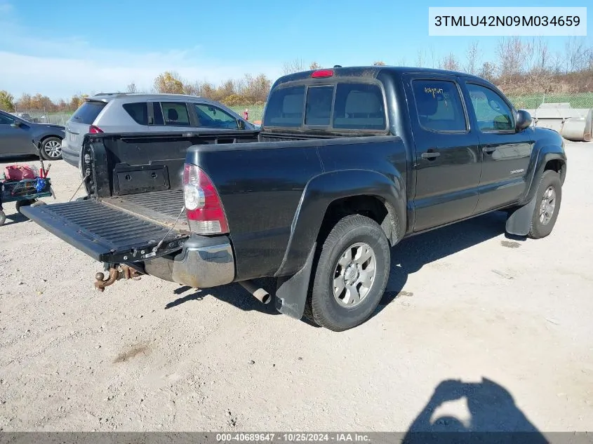 2009 Toyota Tacoma Base V6 VIN: 3TMLU42N09M034659 Lot: 40689647