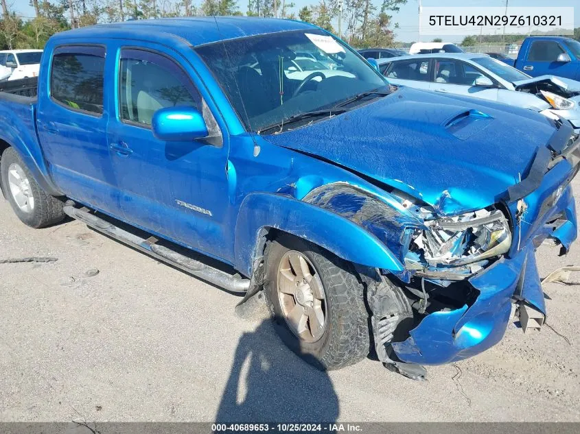 2009 Toyota Tacoma Double Cab VIN: 5TELU42N29Z610321 Lot: 40689653