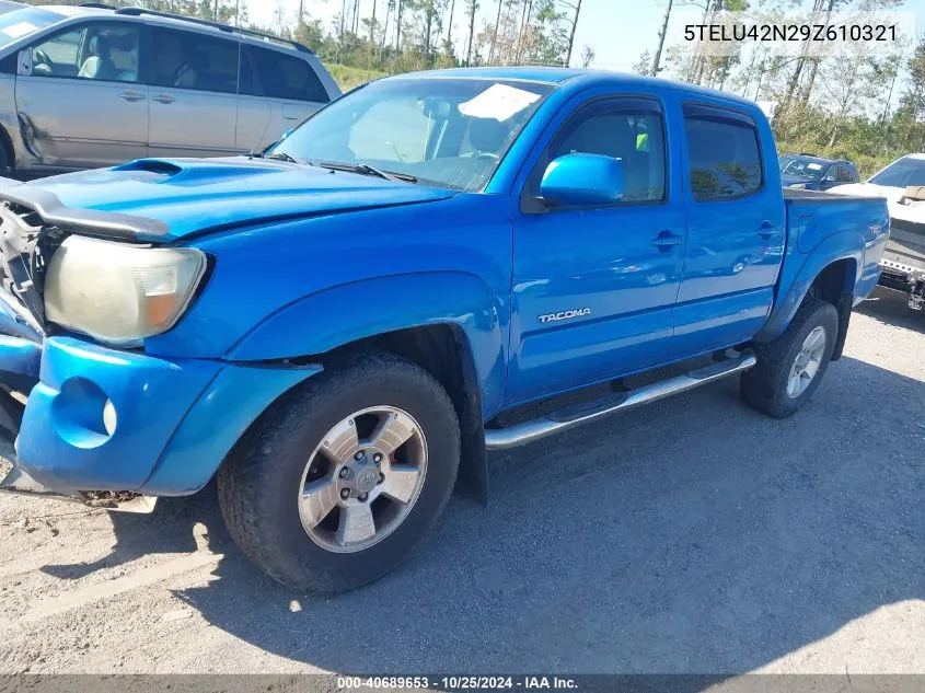 2009 Toyota Tacoma Double Cab VIN: 5TELU42N29Z610321 Lot: 40689653