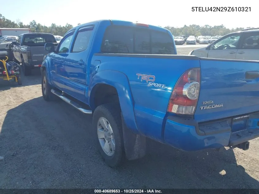 2009 Toyota Tacoma Double Cab VIN: 5TELU42N29Z610321 Lot: 40689653