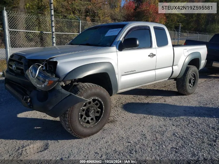 2009 Toyota Tacoma VIN: 5TEUX42N19Z595581 Lot: 40692442