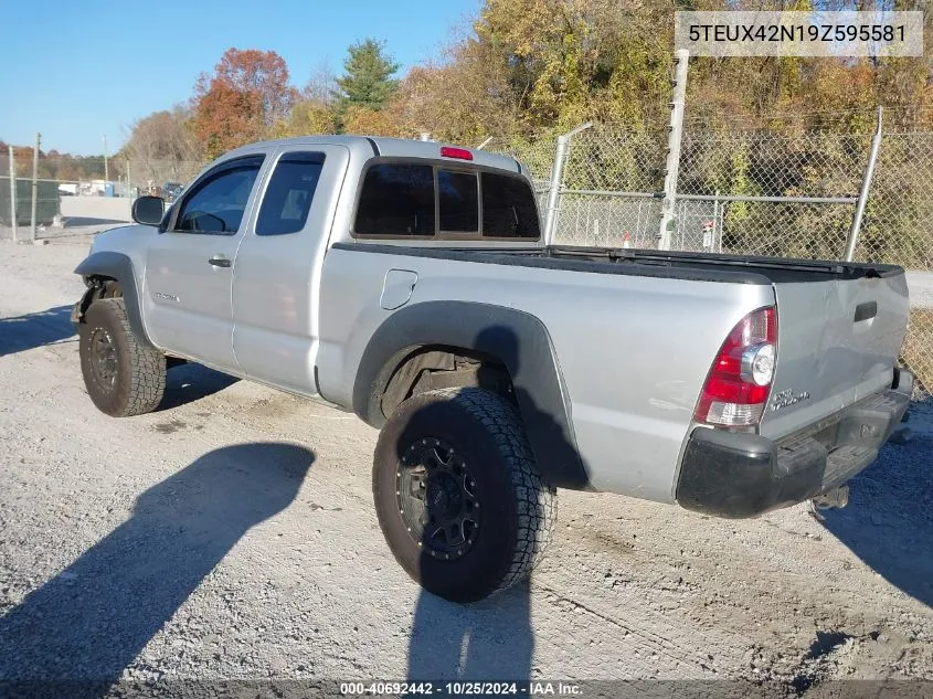 2009 Toyota Tacoma VIN: 5TEUX42N19Z595581 Lot: 40692442