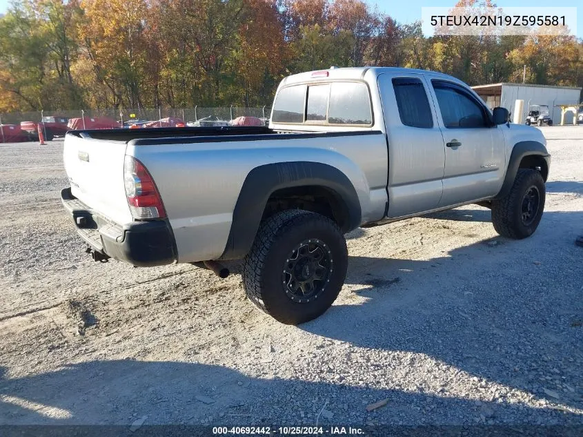 2009 Toyota Tacoma VIN: 5TEUX42N19Z595581 Lot: 40692442