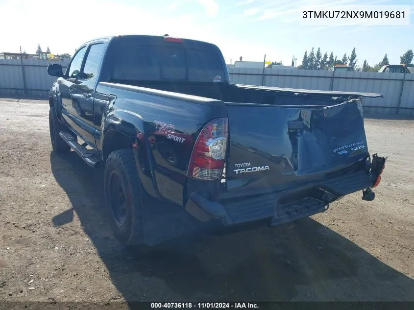 2009 Toyota Tacoma Dbl Cab Prerunner Lng Bed VIN: 3TMKU72NX9M019681 Lot: 40736118