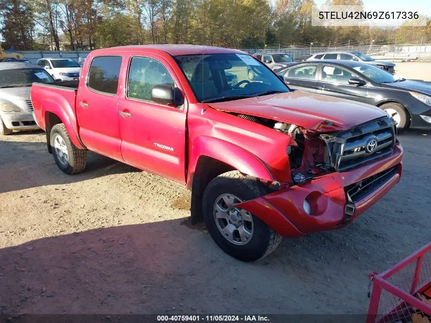 2009 Toyota Tacoma Base V6 VIN: 5TELU42N69Z617336 Lot: 40759401