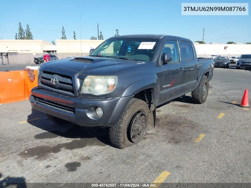 2009 Toyota Tacoma Double Cab Prerunner VIN: 3TMJU62N99M087766 Lot: 40762557