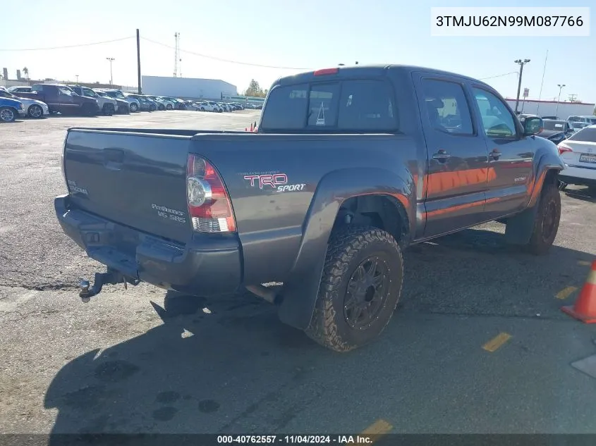 2009 Toyota Tacoma Double Cab Prerunner VIN: 3TMJU62N99M087766 Lot: 40762557