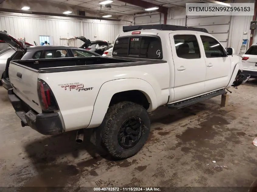 2009 Toyota Tacoma Double Cab Long Bed VIN: 5TEMU52N99Z596153 Lot: 40782572