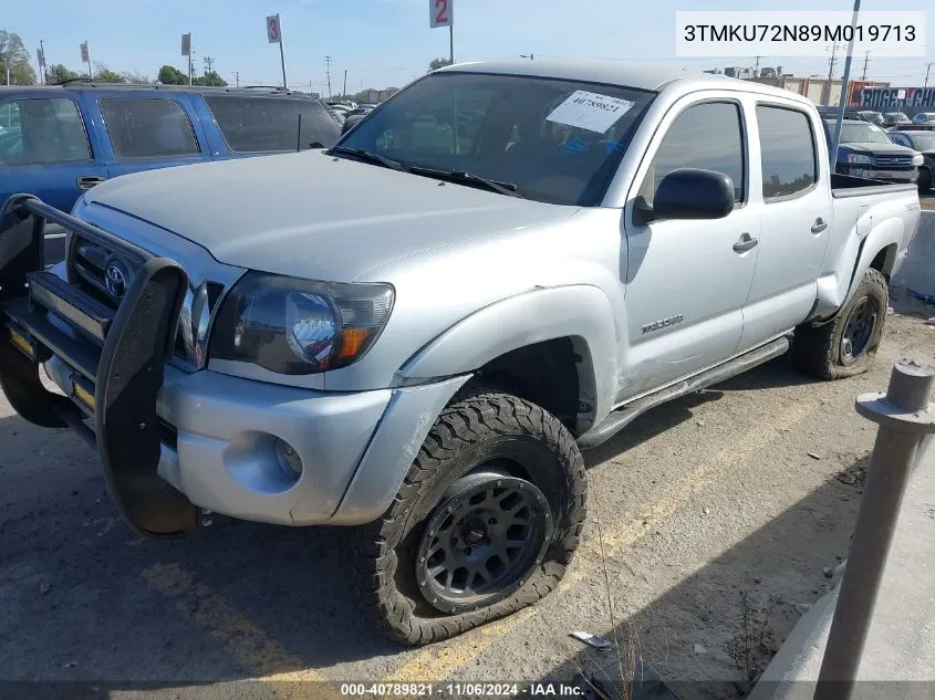 2009 Toyota Tacoma Dbl Cab Prerunner Lng Bed VIN: 3TMKU72N89M019713 Lot: 40789821