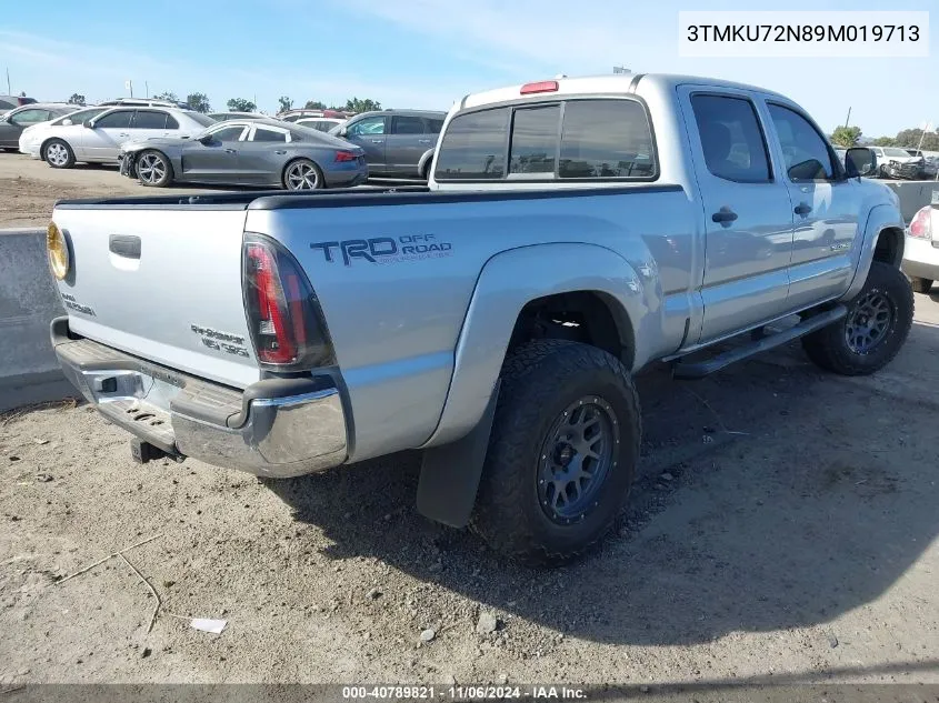 2009 Toyota Tacoma Dbl Cab Prerunner Lng Bed VIN: 3TMKU72N89M019713 Lot: 40789821