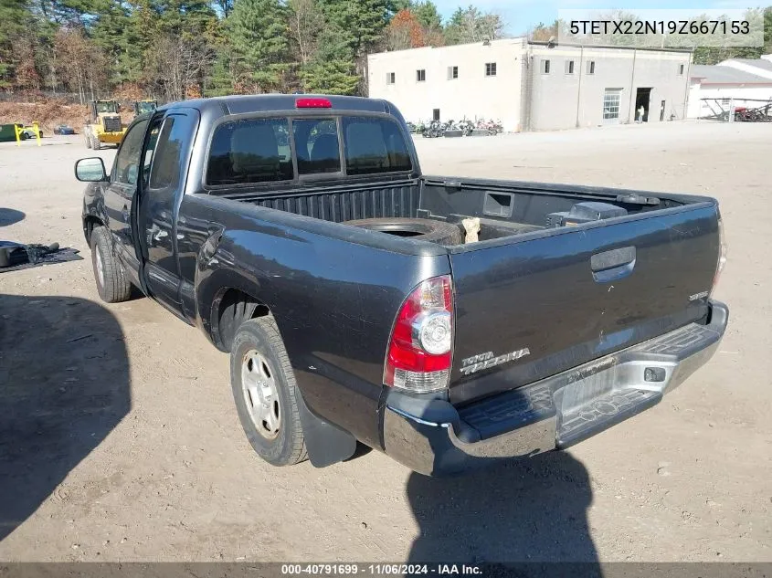 2009 Toyota Tacoma VIN: 5TETX22N19Z667153 Lot: 40791699