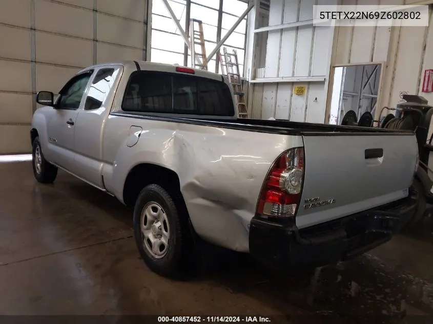 2009 Toyota Tacoma VIN: 5TETX22N69Z602802 Lot: 40857452