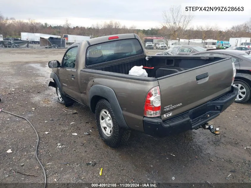 2009 Toyota Tacoma VIN: 5TEPX42N99Z628663 Lot: 40912105