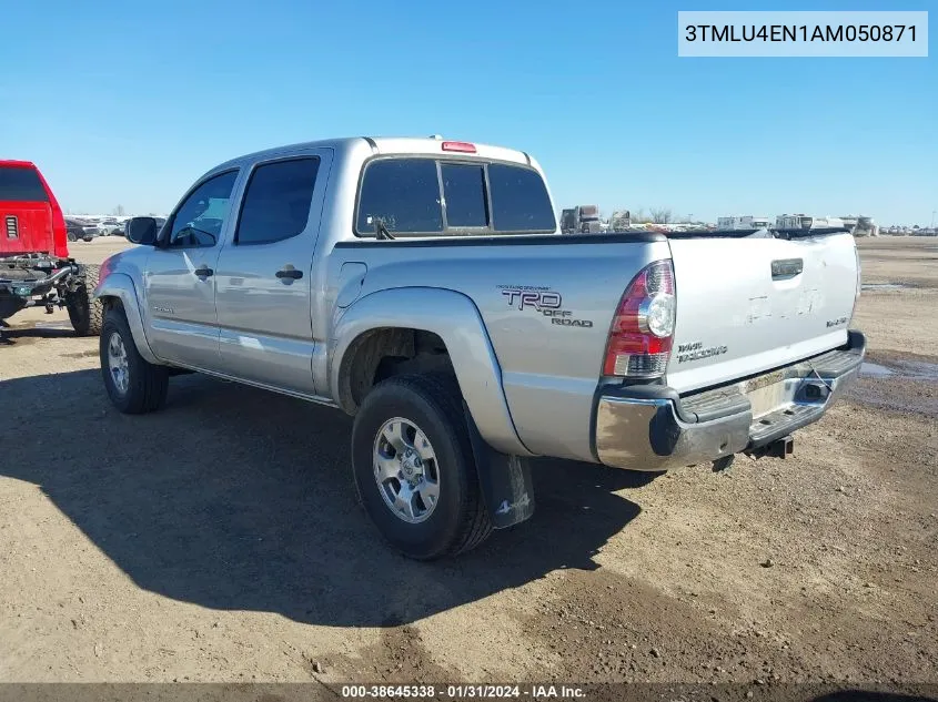 2010 Toyota Tacoma Base V6 VIN: 3TMLU4EN1AM050871 Lot: 38645338