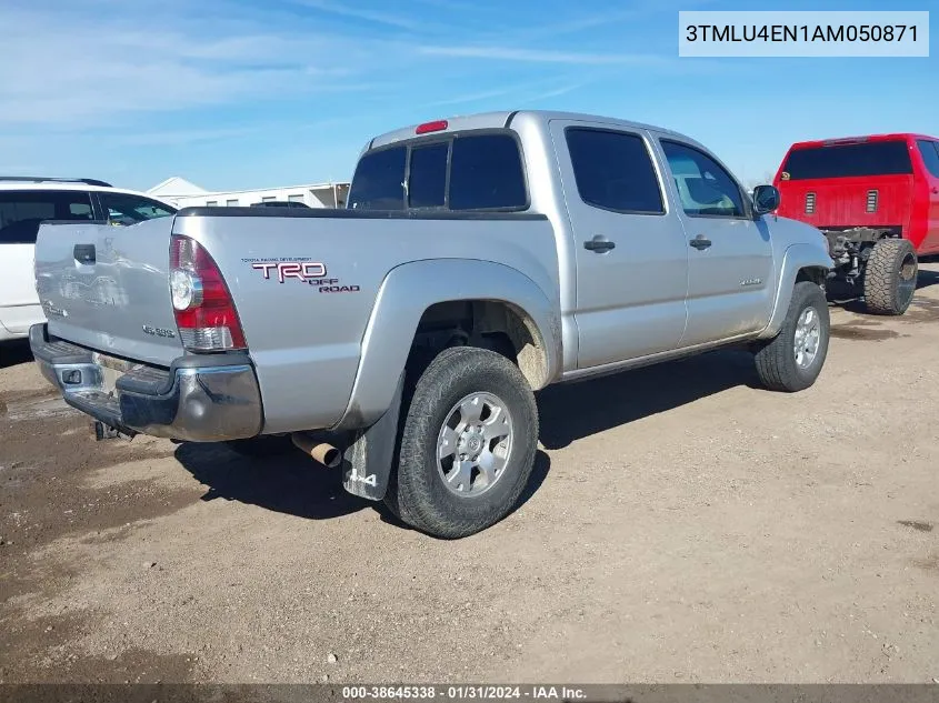 2010 Toyota Tacoma Base V6 VIN: 3TMLU4EN1AM050871 Lot: 38645338