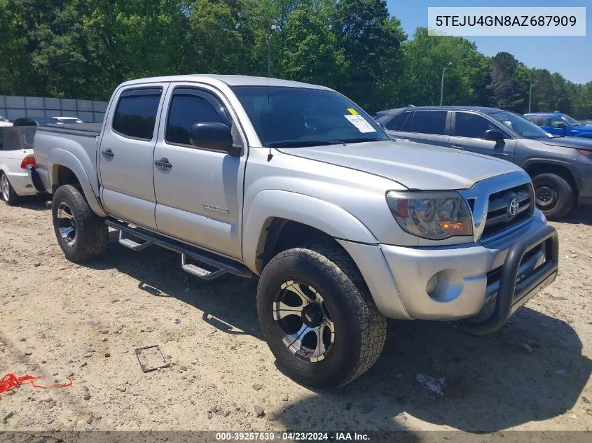 2010 Toyota Tacoma Prerunner V6 VIN: 5TEJU4GN8AZ687909 Lot: 39257539