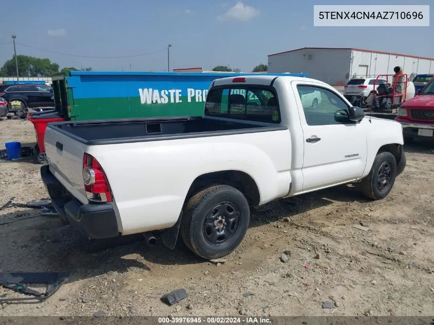 2010 Toyota Tacoma VIN: 5TENX4CN4AZ710696 Lot: 39976945