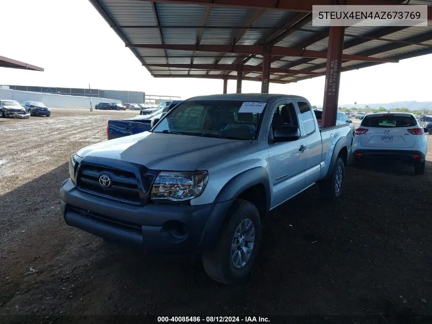 2010 Toyota Tacoma VIN: 5TEUX4EN4AZ673769 Lot: 40085486