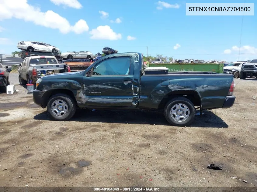 2010 Toyota Tacoma VIN: 5TENX4CN8AZ704500 Lot: 40104049