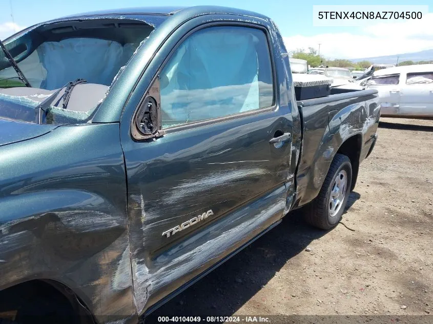 2010 Toyota Tacoma VIN: 5TENX4CN8AZ704500 Lot: 40104049