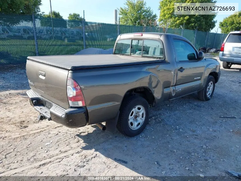 2010 Toyota Tacoma VIN: 5TENX4CN1AZ726693 Lot: 40163073